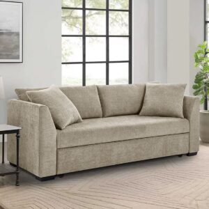 كنبة سرير 200×70×80 سم بإطار خشب طبيعي