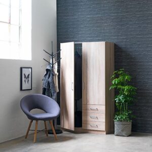 دولاب ملابس 120×220 سم بتشطيب خشبي